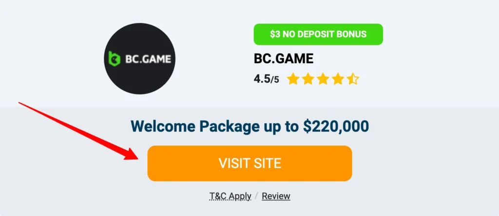BCGAME No Deposit Bonus 1 TOP69CryptoCasinos